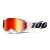 Okuliare 100% Armega Lightsaber (červené chróm plexi s čapmi pre strhávačky)