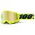 Okuliare 100% Accuri 2 (žltá, zrkadlové zlaté plexi s čapmi pre strhávačky)