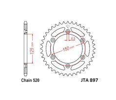 rozeta-520-jt-jta897-45-hlinikova-strieborna-45-zubov-MX_728.897-45-mxsport