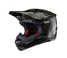Prilba ALPINESTARS SUPERTECH S-M10 Solid FIM2 VERZIA (lesklý karbón) S